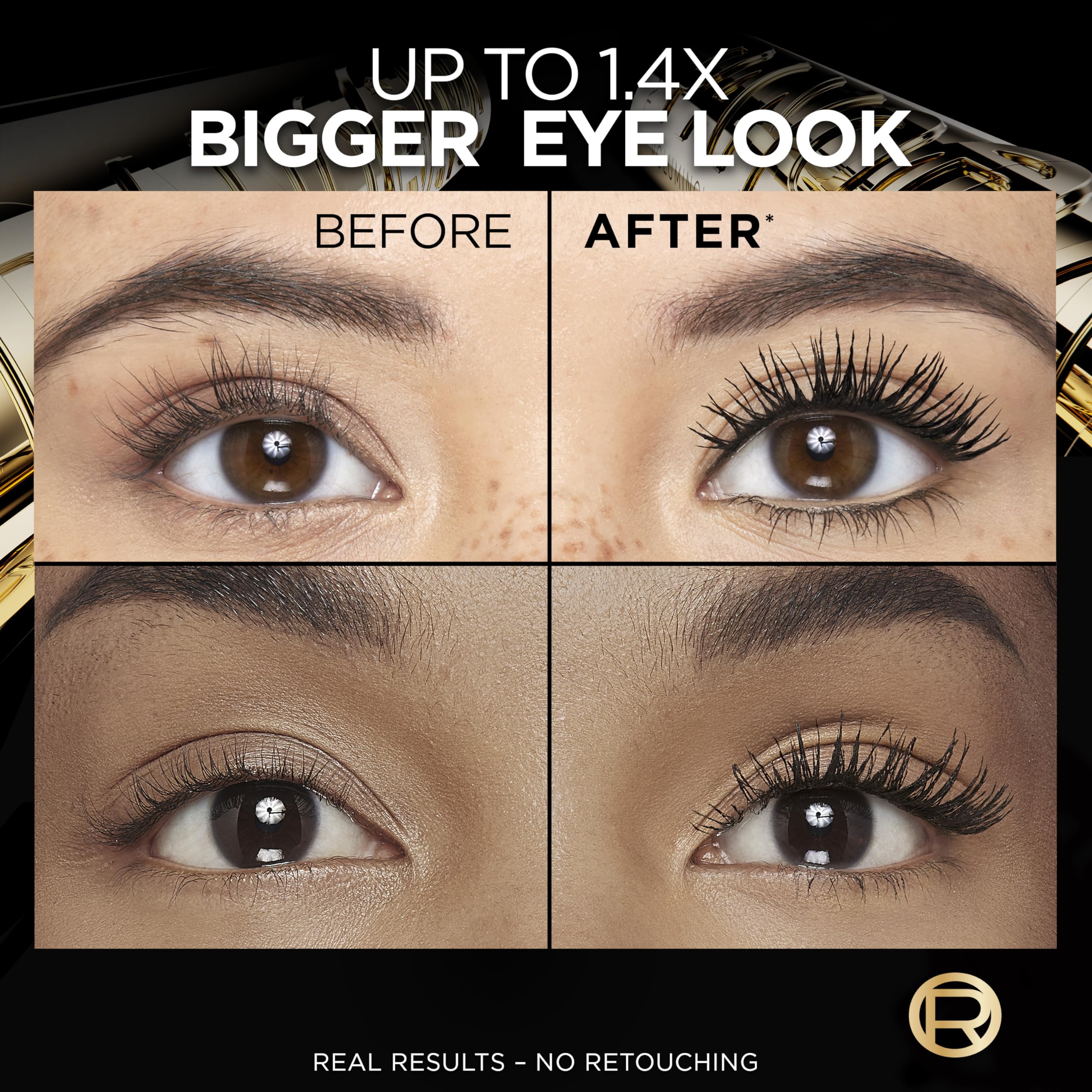 L'Oréal Paris Panorama Mascara resistente a manchas para uso diario.