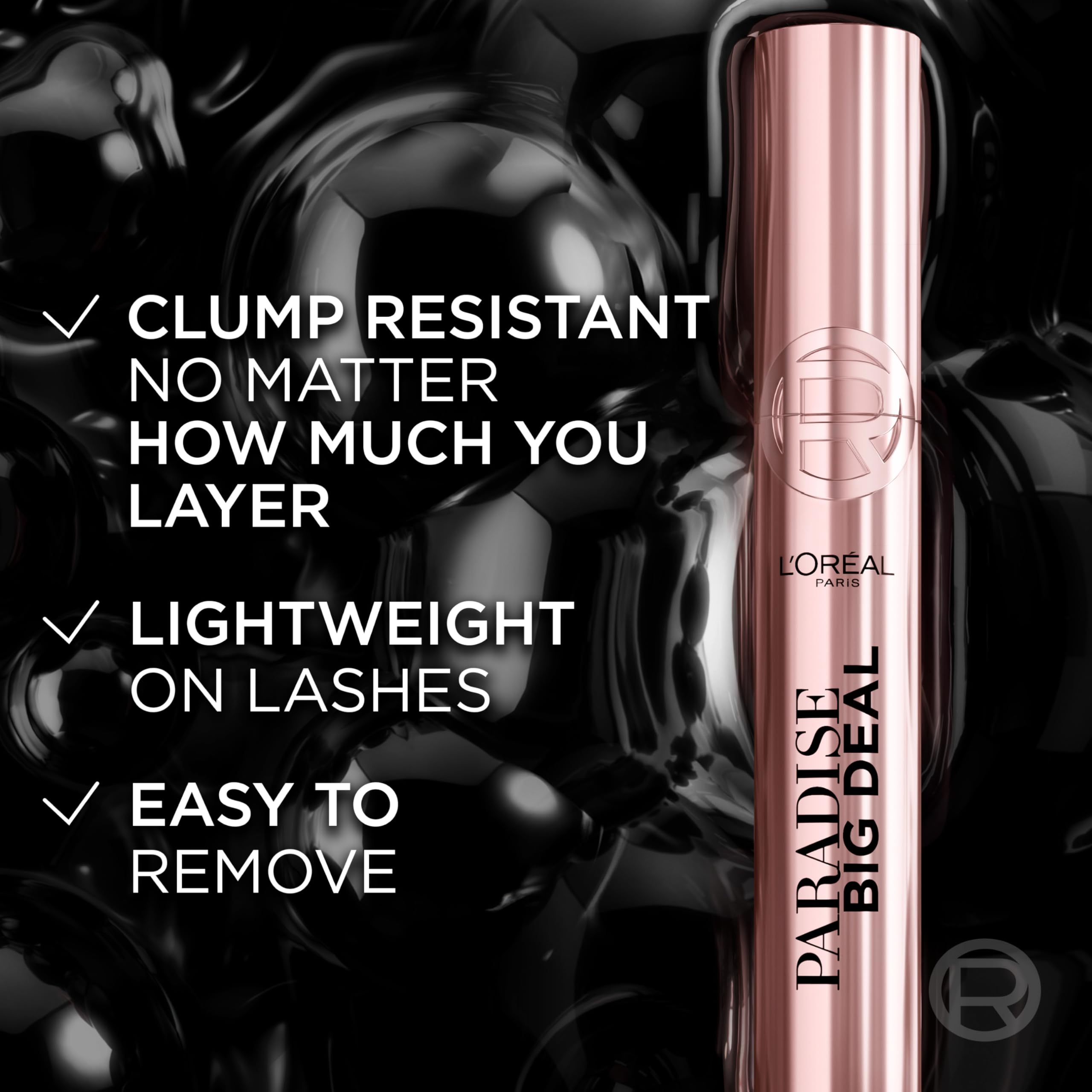 Paradise Big Deal Mascara retirada fácil con agua tibia y desmaquillante