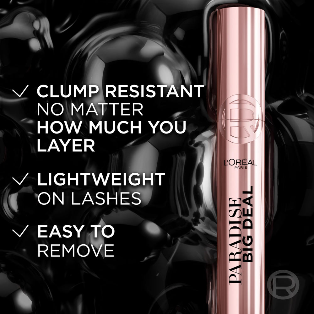 Paradise Big Deal Mascara retirada fácil con agua tibia y desmaquillante