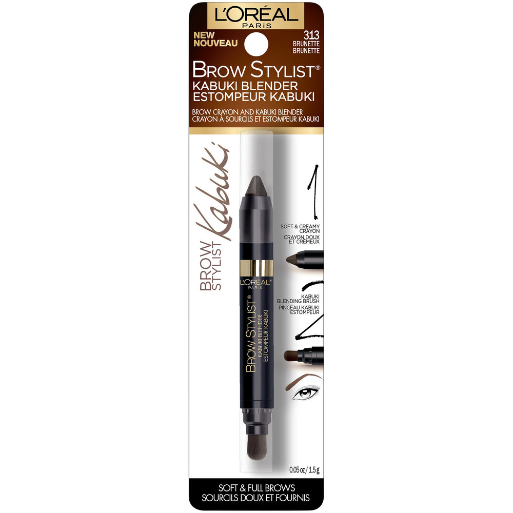 Brocha Kabuki integrada facilita el difuminado para un look más completo.