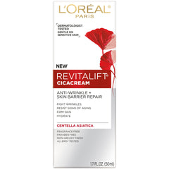 L'Oreal Paris Revitalift Cicacream con Centella Asiática, ingrediente clave para resiliencia de la piel.