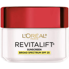 L’Oréal Paris Revitalift crema antiarrugas en envase; uso diario para piel suave.