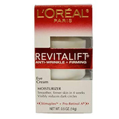 L'Oreal Paris Revitalift crema de ojos, envase 14 ml, reduce signos de cansancio y mejora firmeza