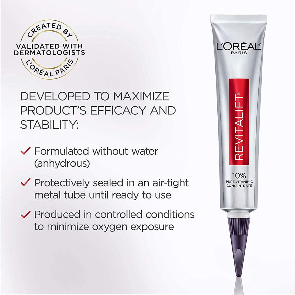 Envase hermético protege la vitamina C de luz y oxígeno.