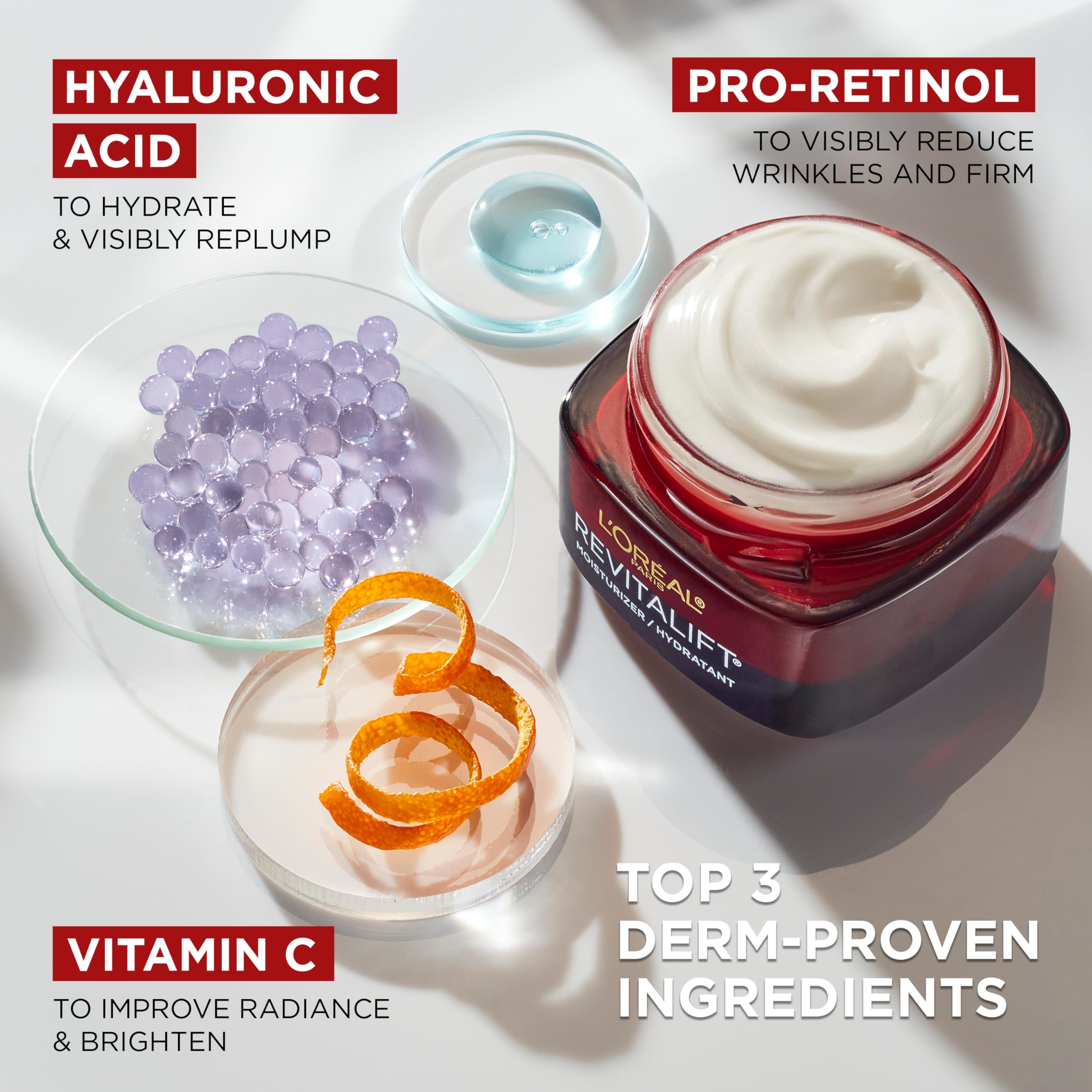 L'Oreal Paris Revitalift Triple Power with pro-retinol and hyaluronic acid for smoothing
