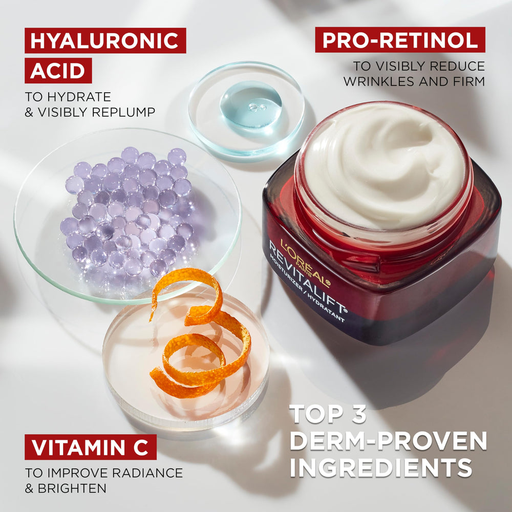 L'Oreal Paris Revitalift Triple Power with pro-retinol and hyaluronic acid for smoothing