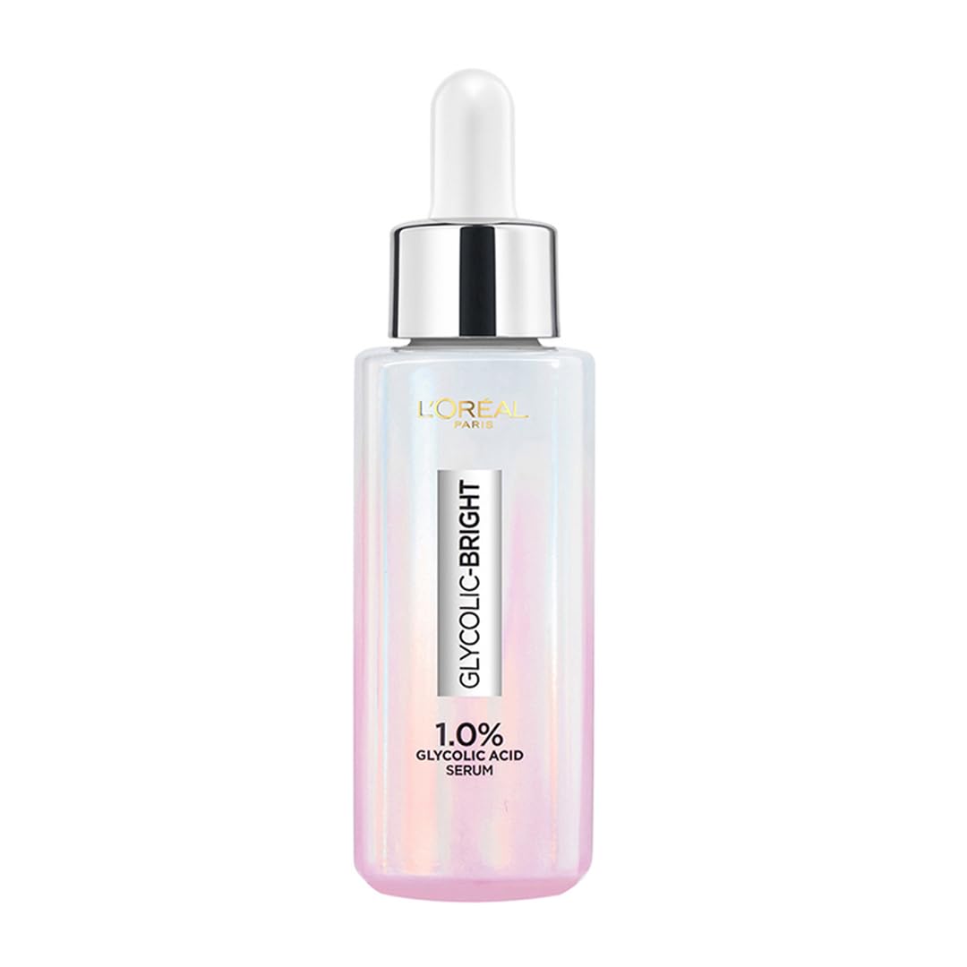 Sérum iluminador de L'Oréal Paris en botella, listo para cuidado de la piel