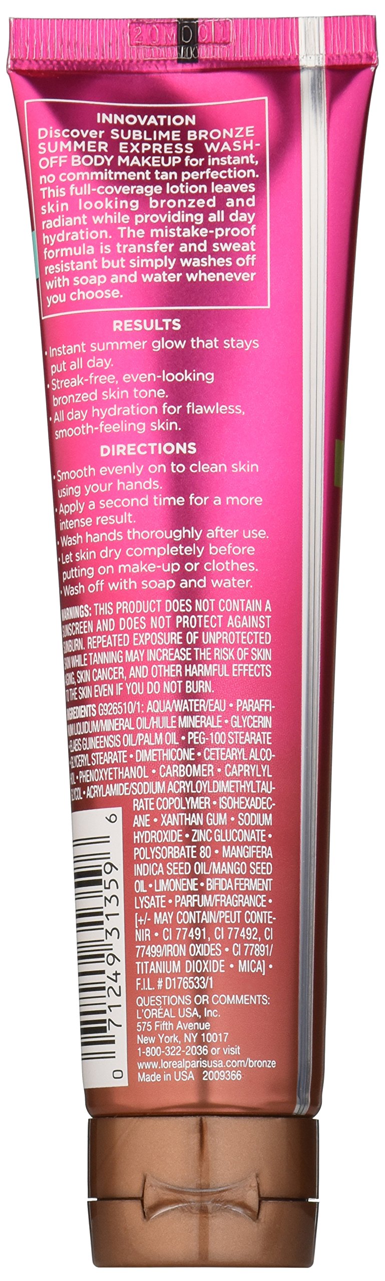 LOréal Paris Sublime Bronce Verano Exprés: tono medio e hidratación duradera para piel suave
