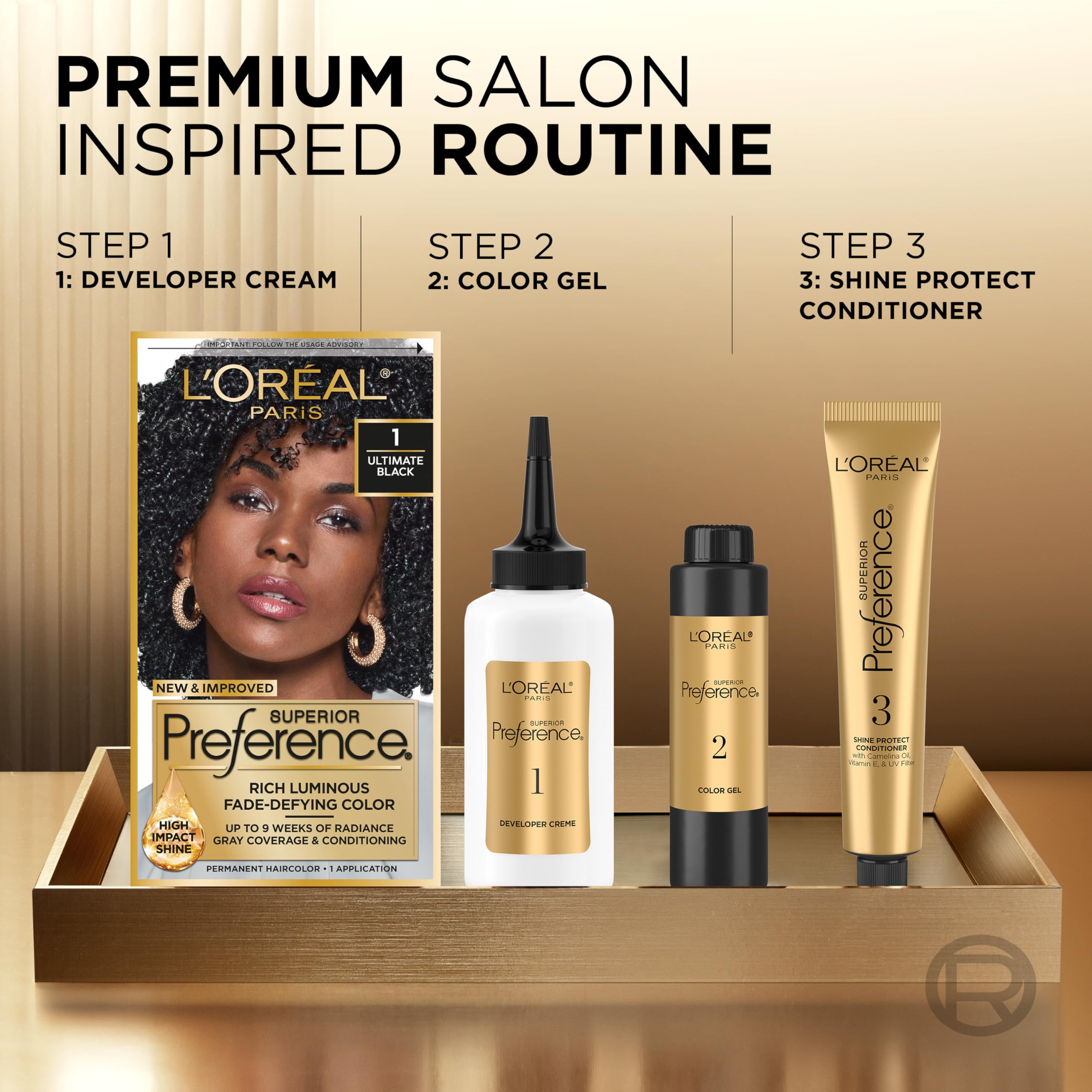 L'Oréal Paris Superior Preference acondicionador Shine Protect: color vibrante y cabello suave.