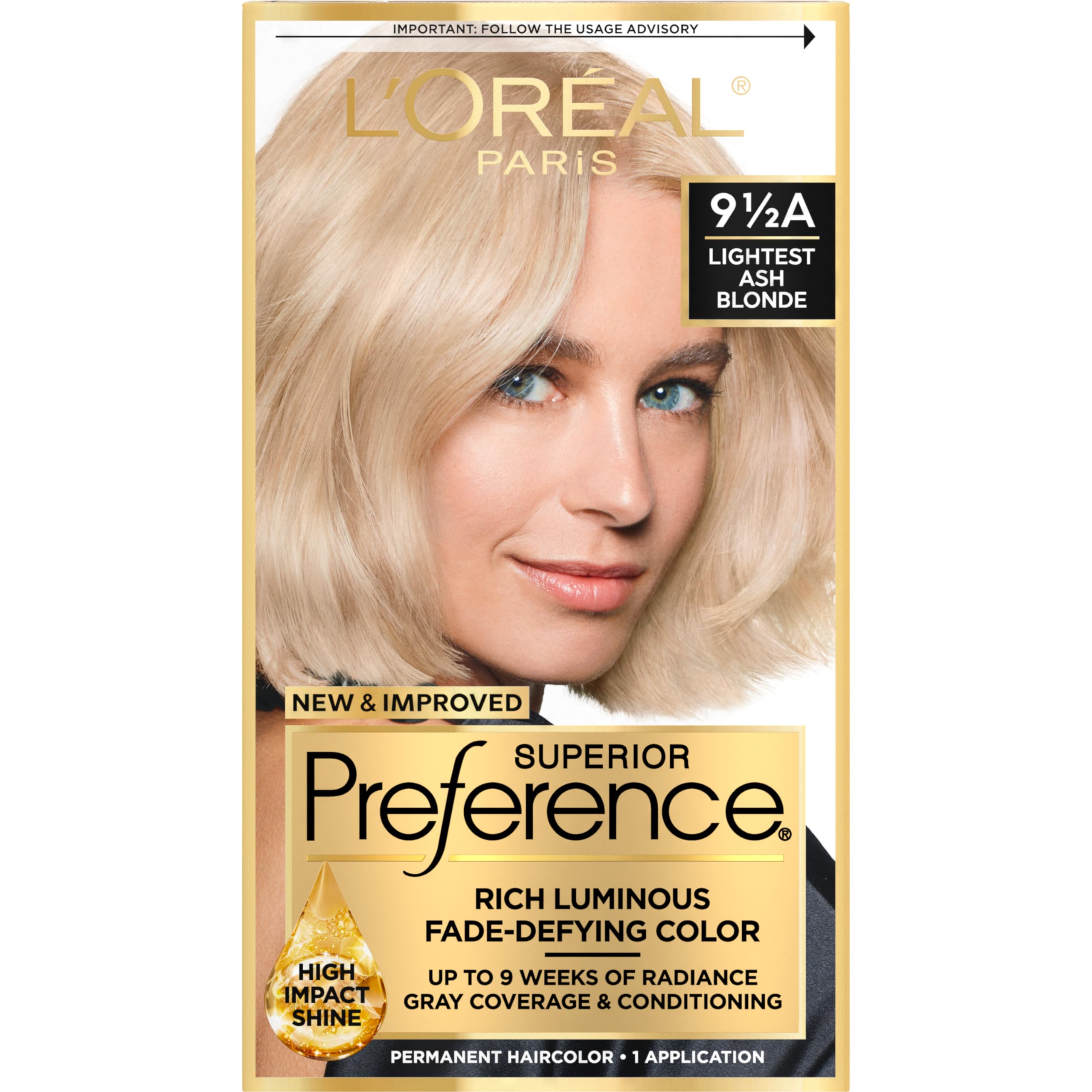 L’Oréal Paris Superior Preference botella brillo para color duradero y radiante.