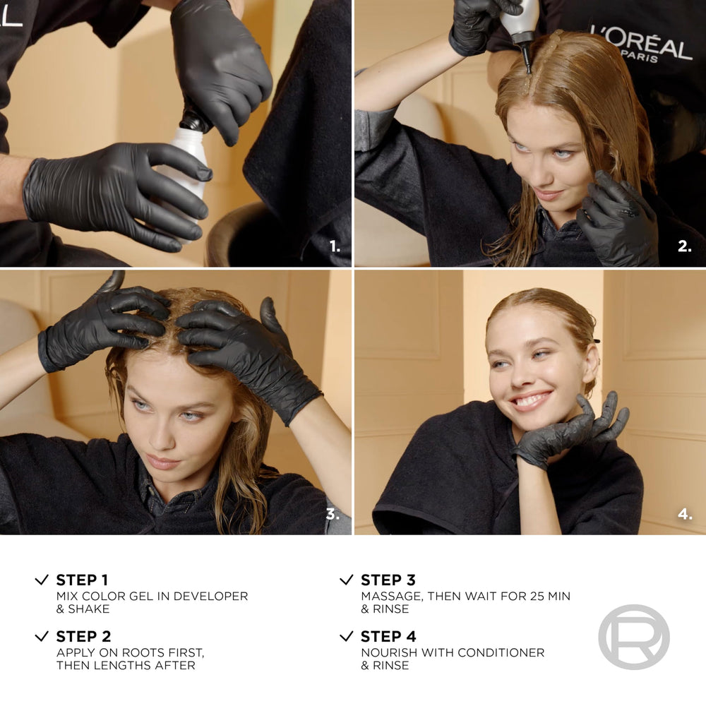 L'Oréal Paris Superior Preference folleto instrucciones para una aplicación paso a paso.