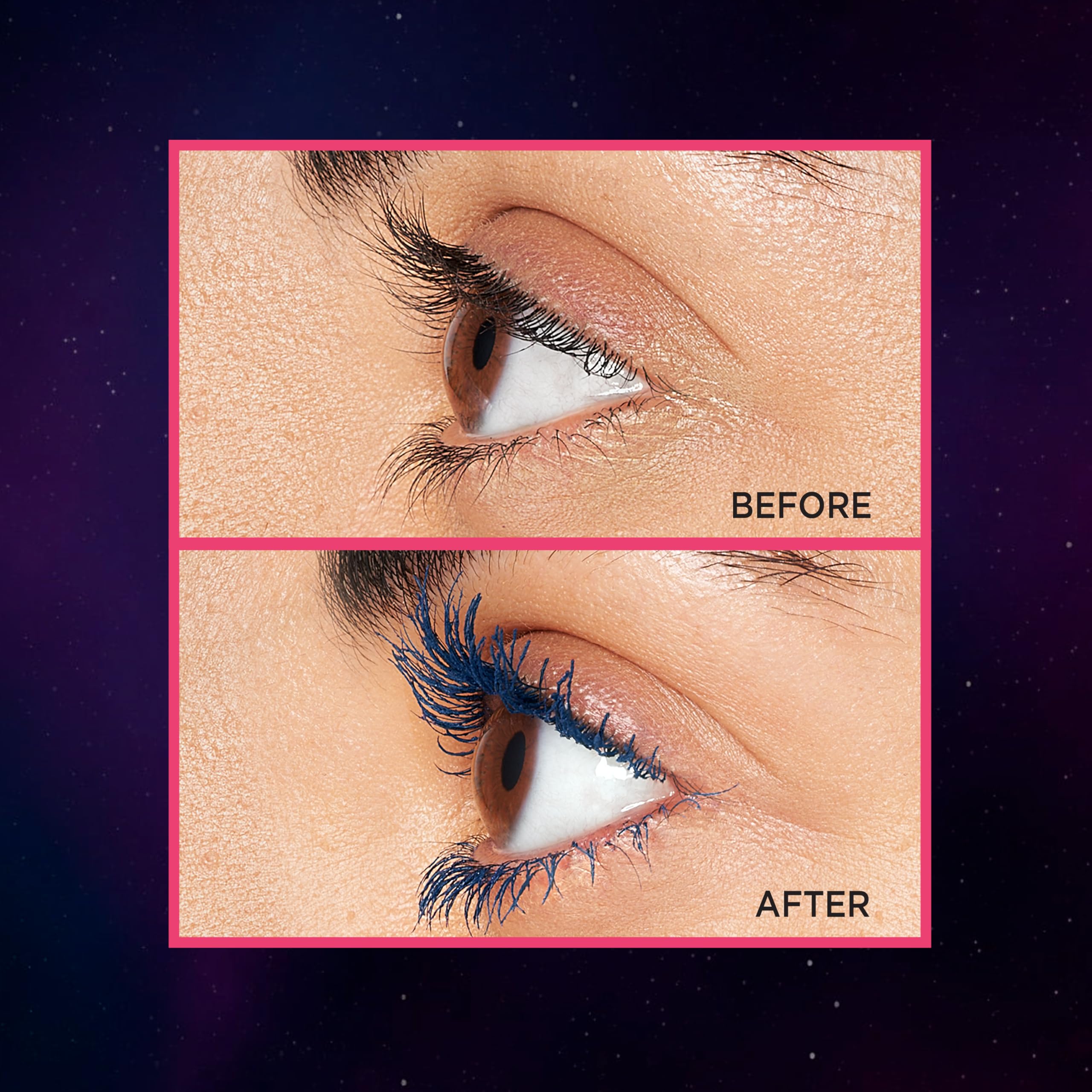 L'Oreal Paris Telescopic Lift two-step application for lifted and separated lashes.