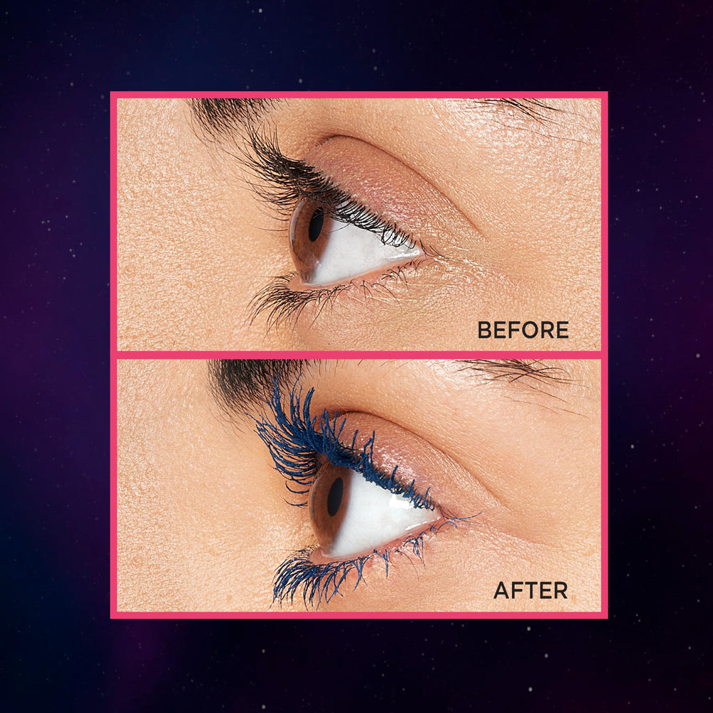 L'Oreal Paris Telescopic Lift two-step application for lifted and separated lashes.