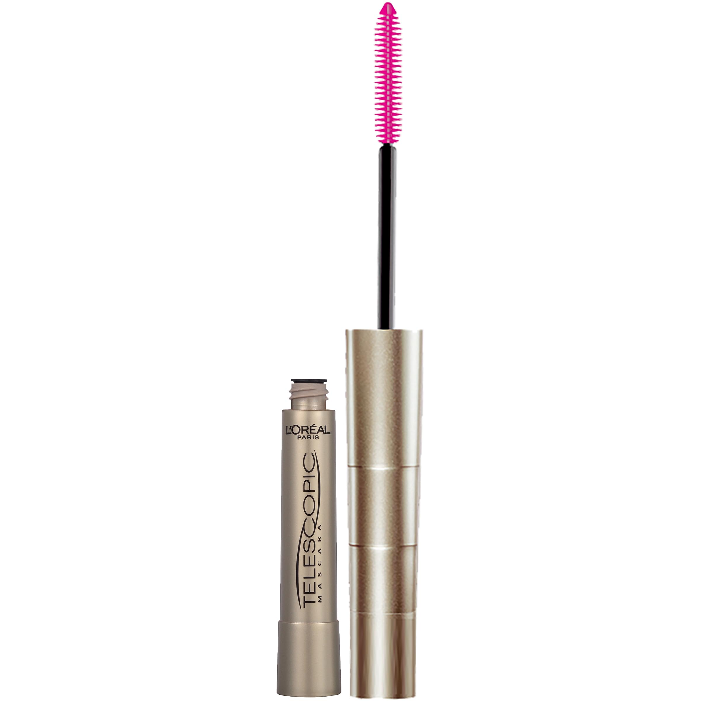 L’Oréal Paris Telescopic Original Mascara envase negro, diseño compacto para viaje