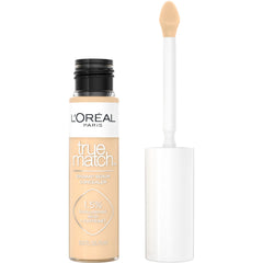L’Oréal Paris True Match Radiant Serum Concealer con aplicador plano ofrece cobertura rápida y uniforme.