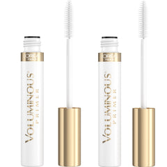 L'Oréal Paris Voluminous Primer en envase blanco, base para pestañas definidas.