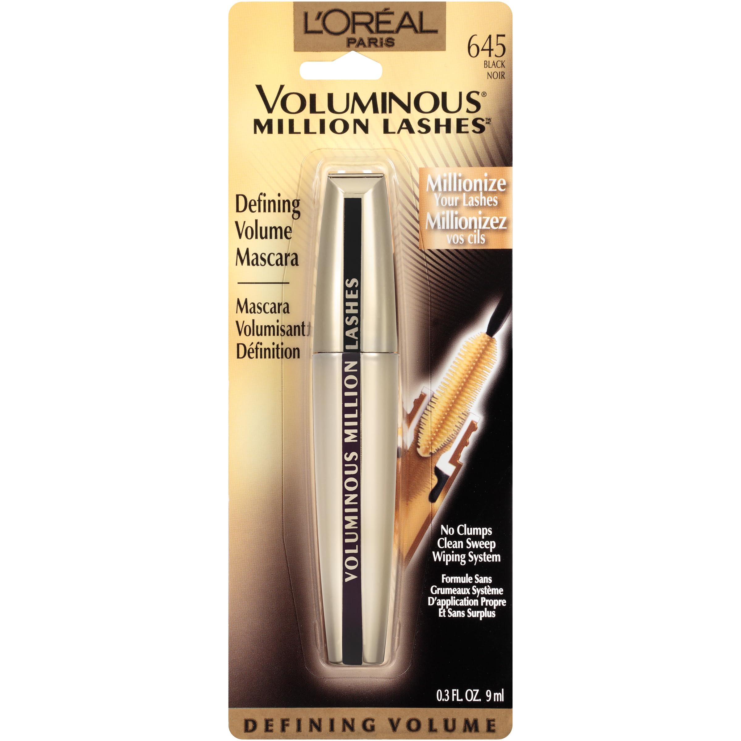 L’Oréal Paris Voluminous Million Lashes Mascara – duración durante el día para pestañas definidas.