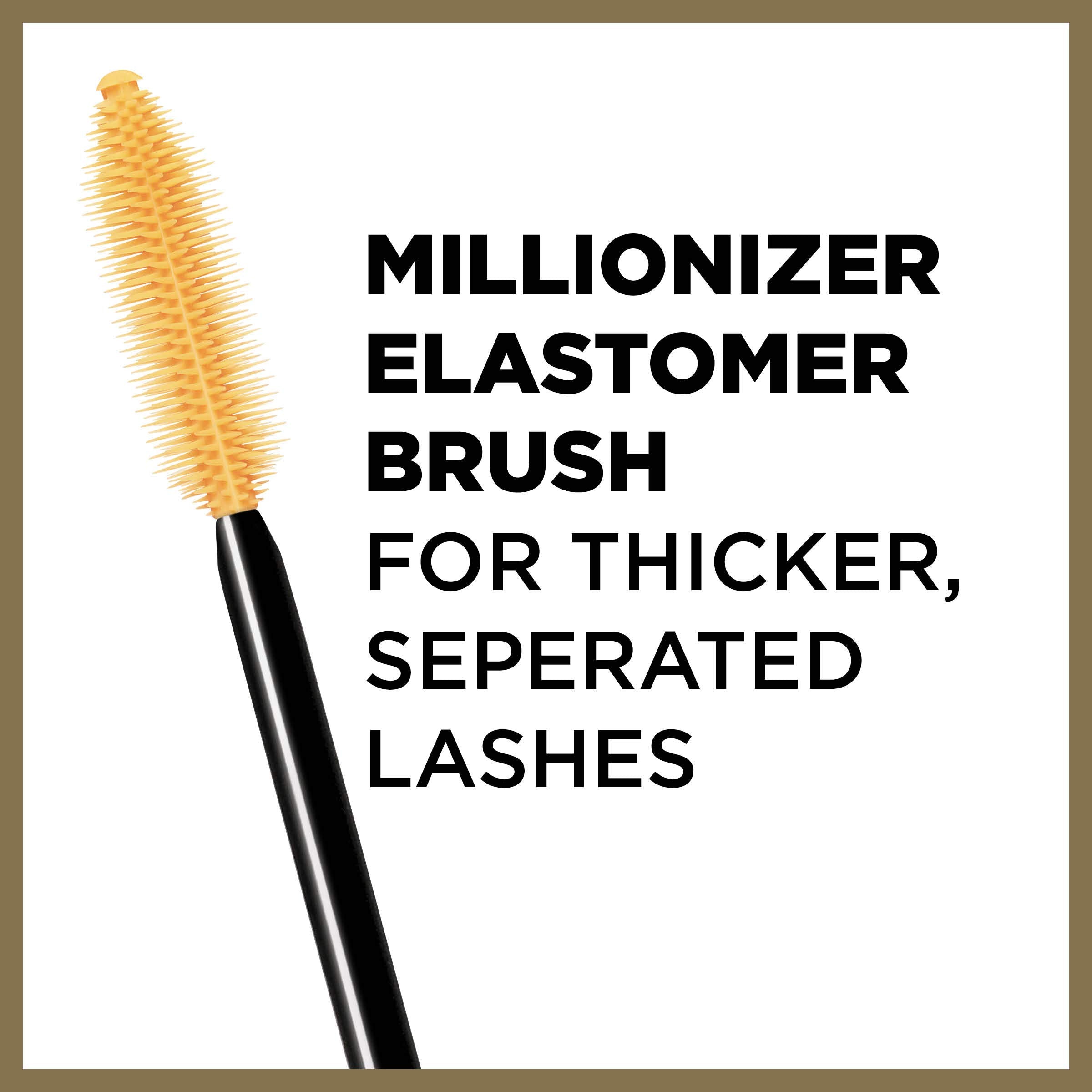 L'Oreal Paris Voluminous Million Lashes Mascara con sistema Clean Sweep para acabado limpio
