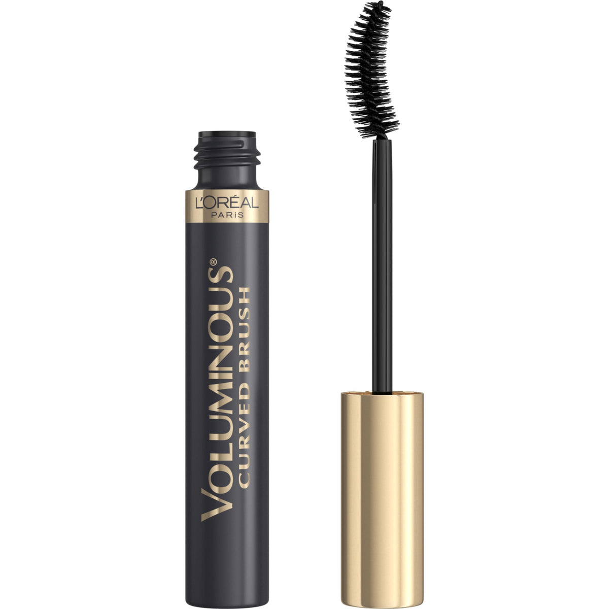 Voluminous Original de L’Oréal Paris con cepillo curvo levanta y define pestañas.