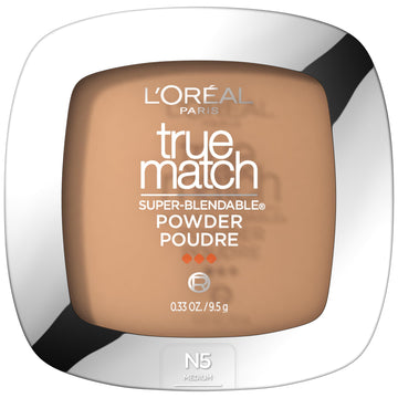 Polvo compacto Loreal True Match en tono N5 Medium, acabado natural.