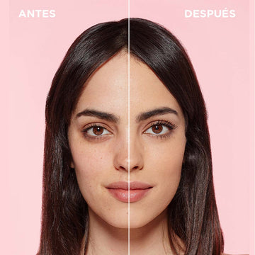 Brush application with L'Oreal Paris Pro Matte Foundation gives smooth coverage