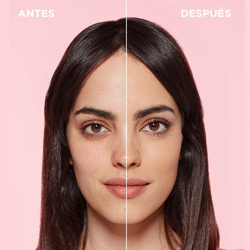 Brush application with L'Oreal Paris Pro Matte Foundation gives smooth coverage