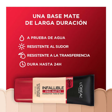 Back-of-hand swatch demonstrates easy blending with Pro Matte Foundation