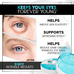 Parche Lorelis Lab para ojeras oscuras con colágeno y cafeína para iluminar la mirada.