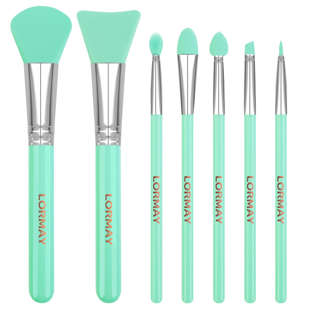 LORMAY set de brochas de silicona para resina y UV, 7 piezas reutilizables.
