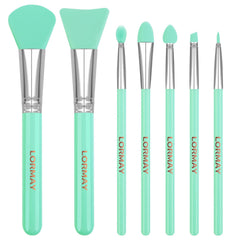 LORMAY set de brochas de silicona para resina y UV, 7 piezas reutilizables.