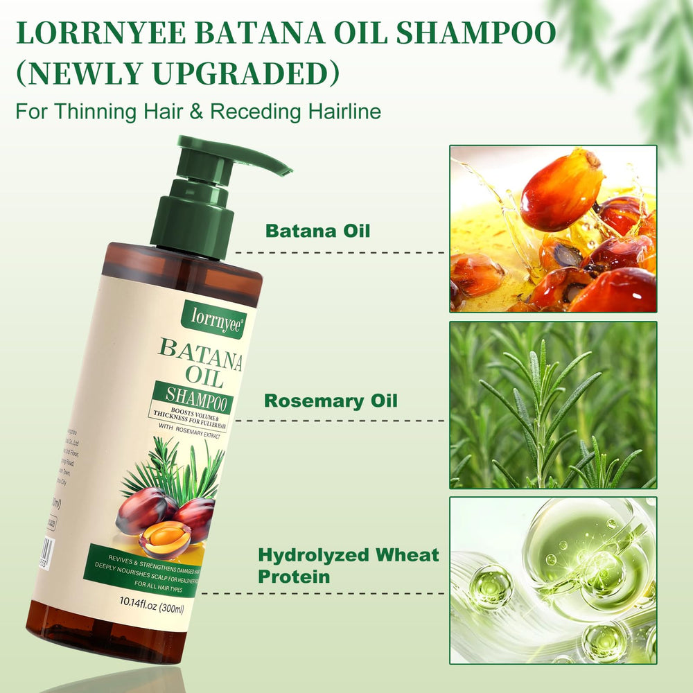 Lorrnyee Batana Oil Shampoo: aplicación en manos facilita distribución uniforme