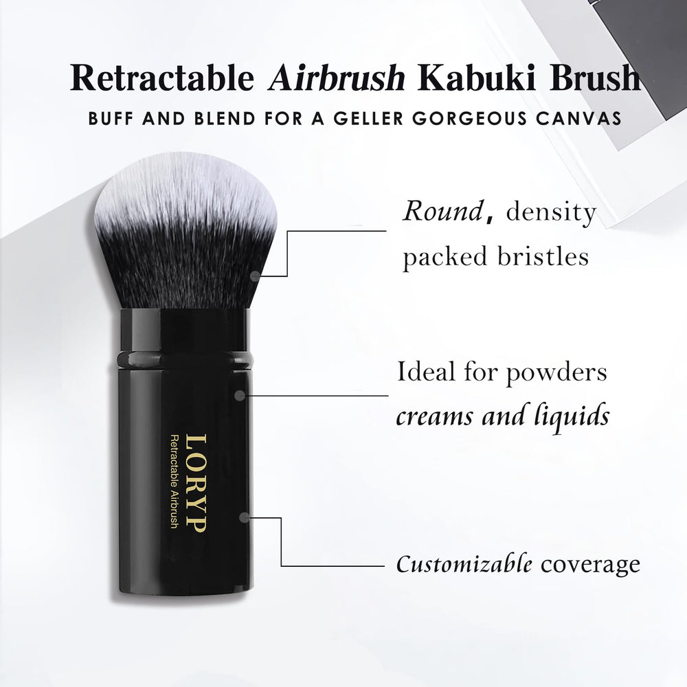 Diseño portátil de LORYP Retráctil Kabuki ideal para retoques en viaje