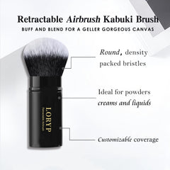 Diseño portátil de LORYP Retráctil Kabuki ideal para retoques en viaje