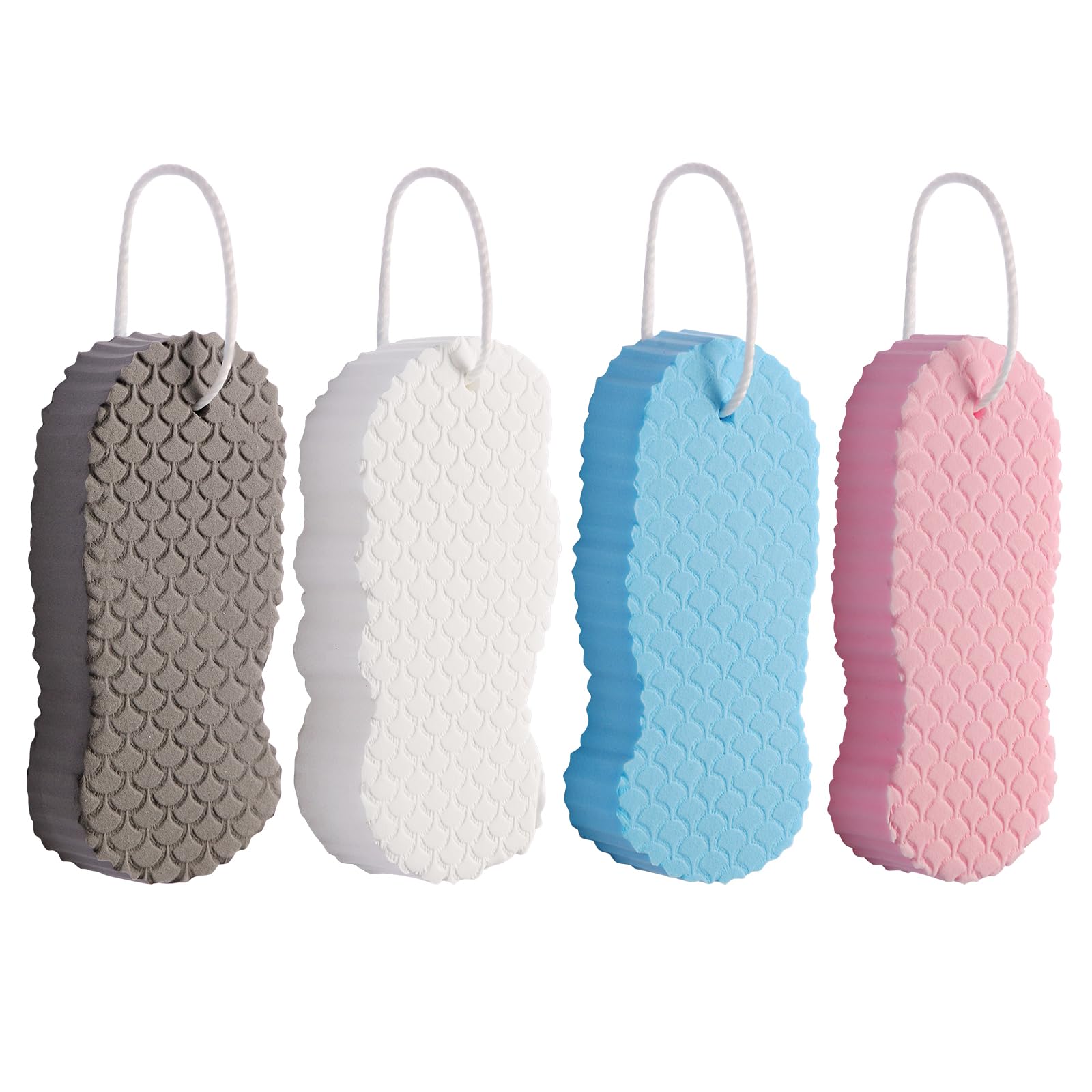 Esponja exfoliante Losaria pack de 4 para exfoliar suavemente la piel.