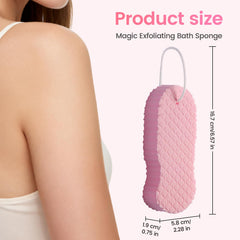 Uso corporal con la esponja exfoliante Losaria para piel más limpia.