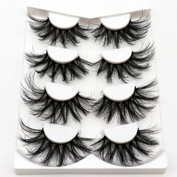 Losha pestañas 3D 25mm, volumen extremo para look nocturno.