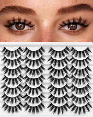Pestañas Losha naturales con efecto visón sintético para un look suave.