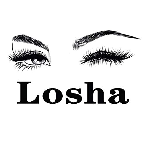 Pestañas Losha 14 pares para delineado suave y acabado natural.