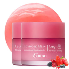 Mascarilla labial de Loske dormir berry envase hidratación nocturna para labios suaves