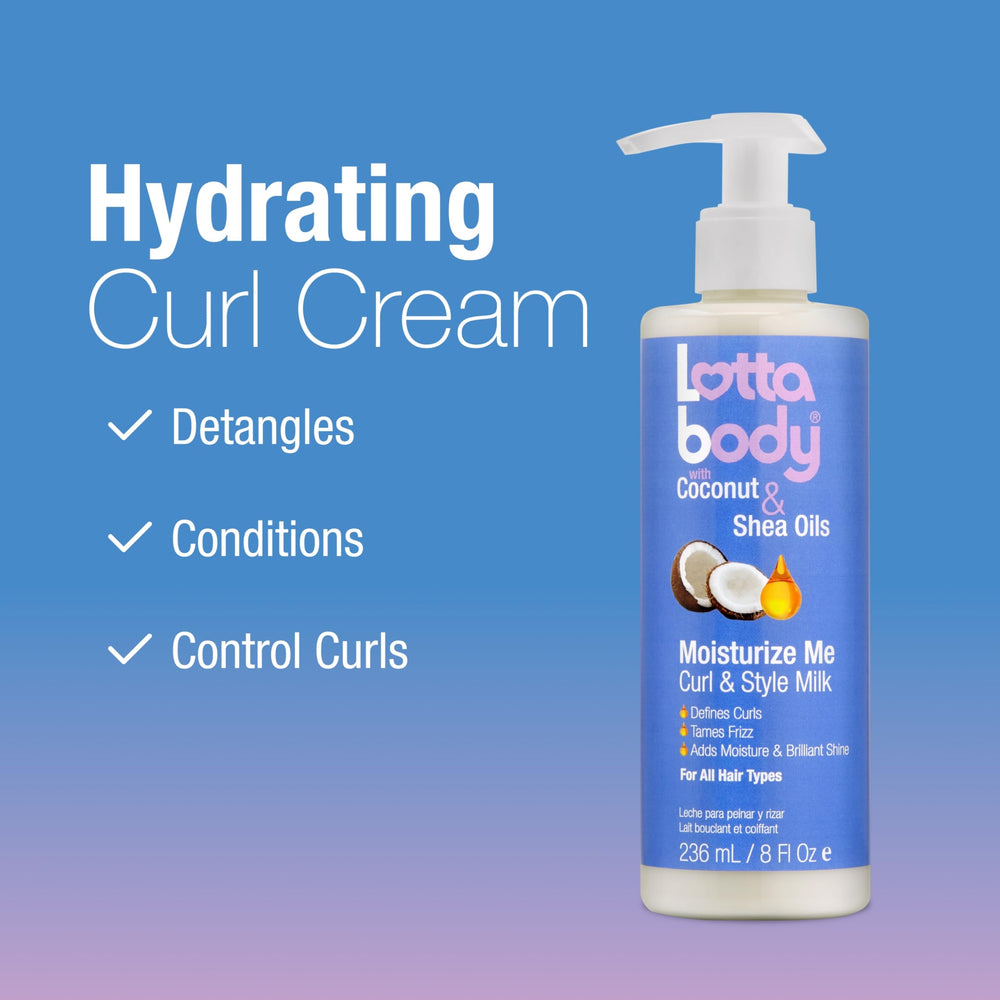 Lottabody efecto anti-frizz en rizos, control ligero y cómodo.