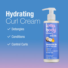 Lottabody efecto anti-frizz en rizos, control ligero y cómodo.