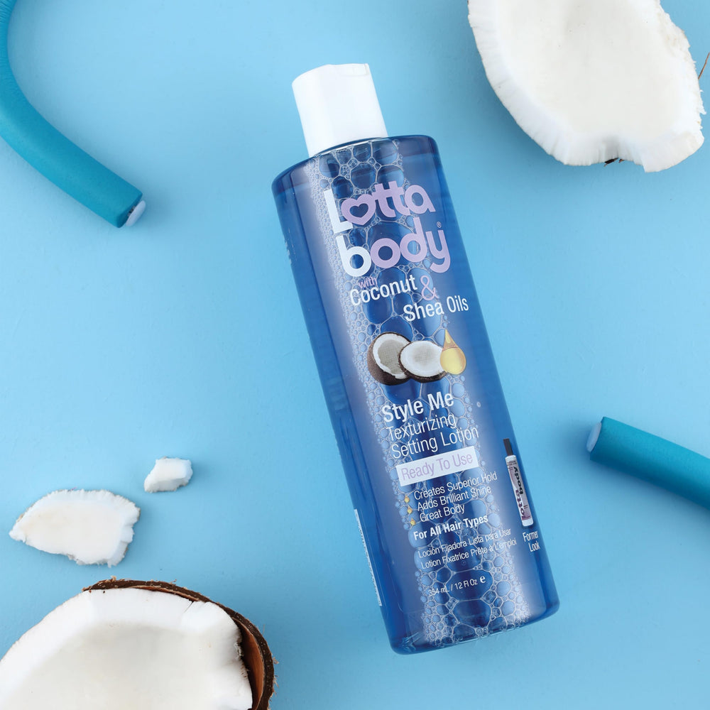 Lottabody Texturizing Setting Lotion muestra un peinado duradero y suave.