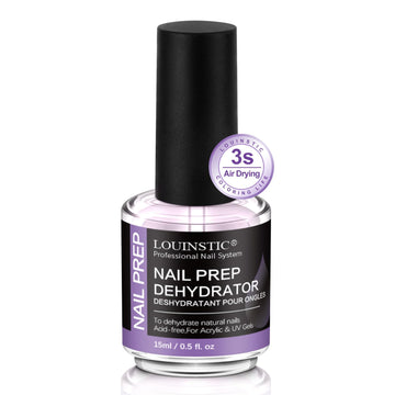 LOUINSTIC deshidratante sin ácido en botella de 15 ml para uñas.