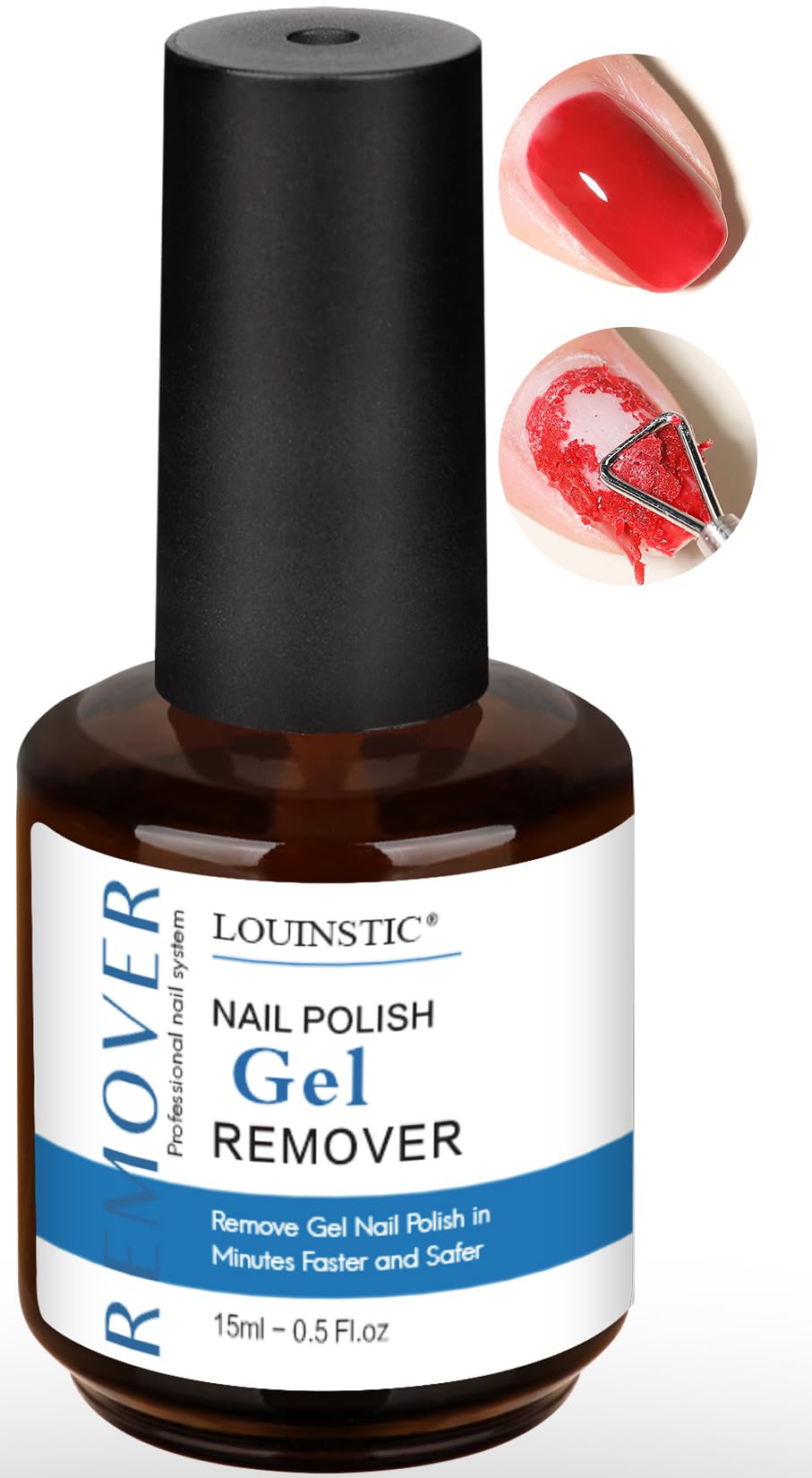 Louinstic Gel Remover botella de 15 ml, eliminación rápida en casa