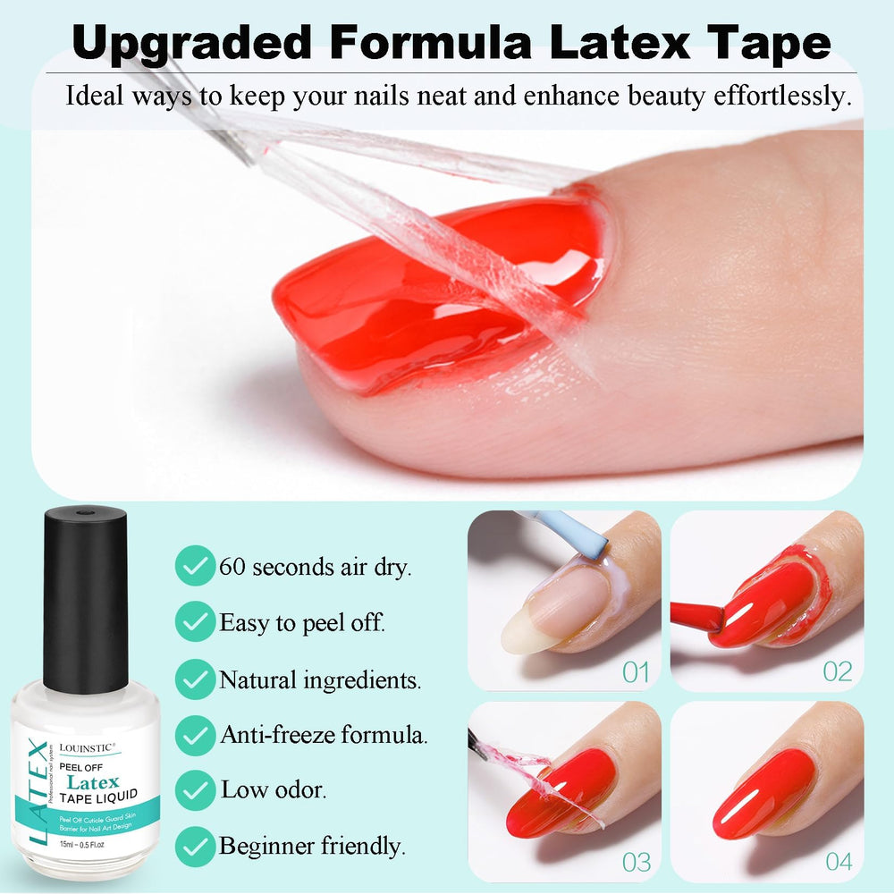 Louinstic gel remover bubbles show fast activation for easy removal.