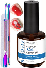 Louinstic gel remover 15ml: botella visible para una remoción rápida y limpia