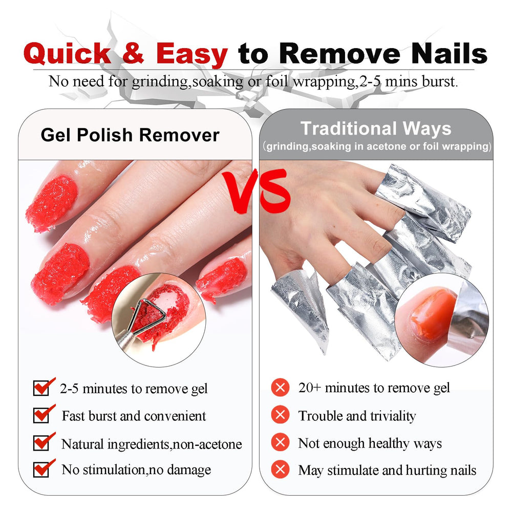 LOUINSTIC remover gel sin acetona, opción suave para uñas