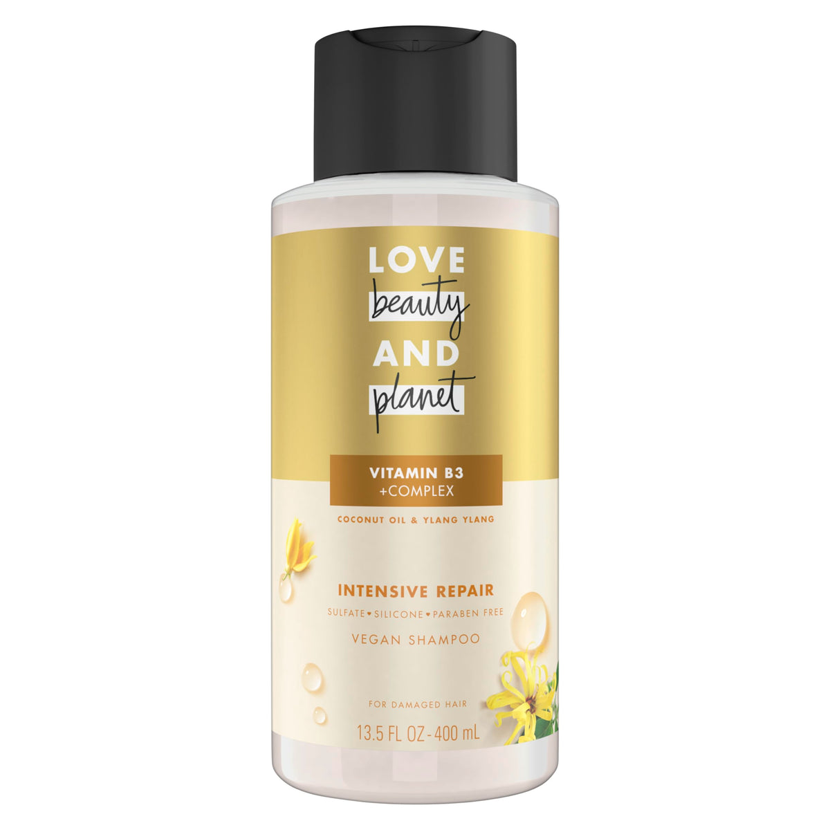 Love Beauty and Planet Shampoo Reparación Intensiva en botella para cabello más fuerte