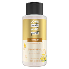 Love Beauty and Planet Shampoo Reparación Intensiva en botella para cabello más fuerte