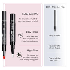Love easy Hema Free Gel Nail Polish Pen Set aplicación rápida para uñas elegantes